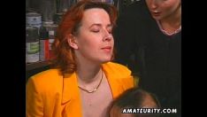 Play Red-header nonprofessional milf suck ins and fucks with nervus facialis cumstroke