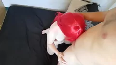 Play POV Blowjob with Skinny Redhead Teen